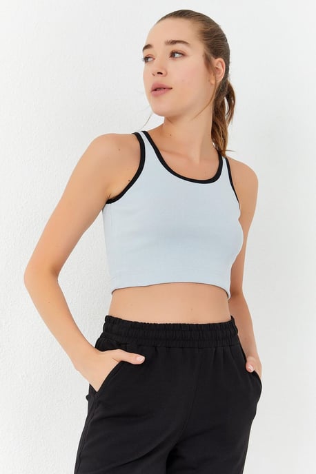Geribbelde Mouwloze Crop Top - Image 5