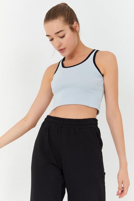 Geribbelde Mouwloze Crop Top - Image 6