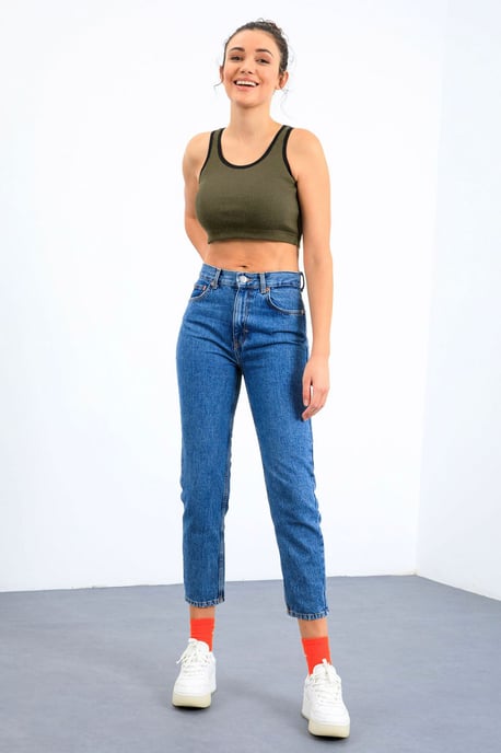 Geribbelde Mouwloze Crop Top - Image 3