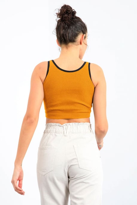 Geribbelde Mouwloze Crop Top - Image 4