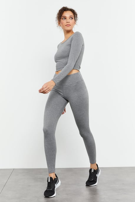 Slim-Fit Lange Mouwen Crop Top - Image 2