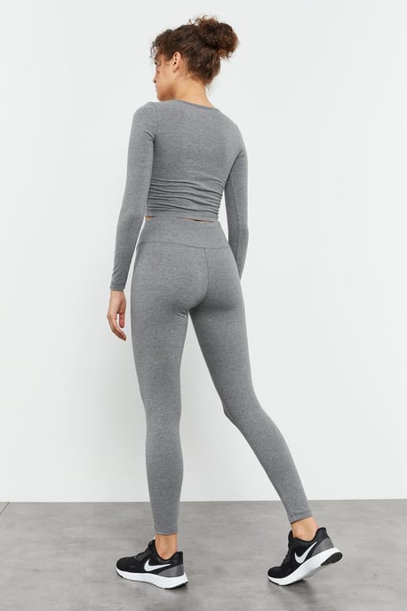Slim-Fit Lange Mouwen Crop Top - Image 5