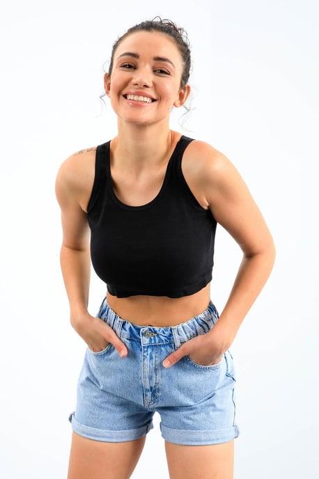 Geribbelde Mouwloze Crop Top - Image 4
