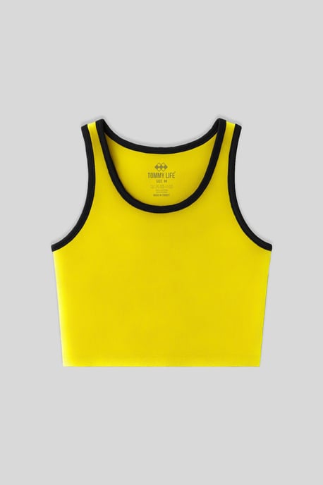 Geribbelde Mouwloze Crop Top - Image 1