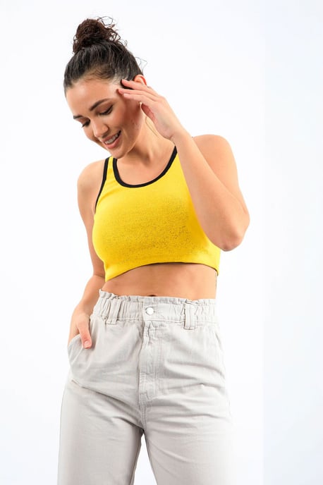 Geribbelde Mouwloze Crop Top - Image 3