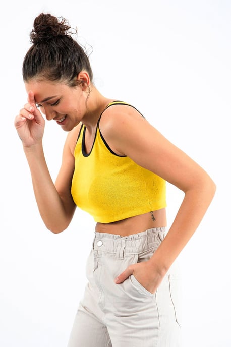 Geribbelde Mouwloze Crop Top - Image 4