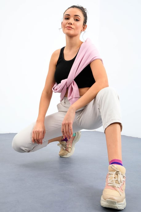 Geribbelde Mouwloze Crop Top - Image 2