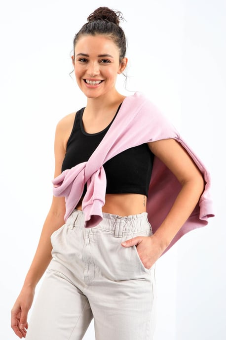 Geribbelde Mouwloze Crop Top - Image 3