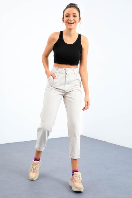 Geribbelde Mouwloze Crop Top - Image 4