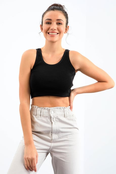Geribbelde Mouwloze Crop Top - Image 5