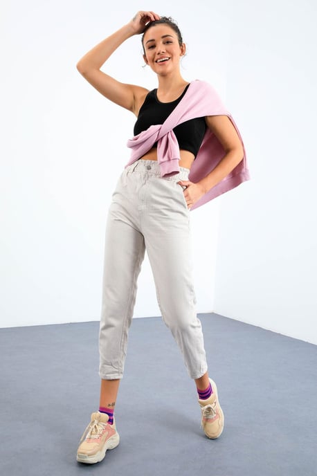 Geribbelde Mouwloze Crop Top - Image 6