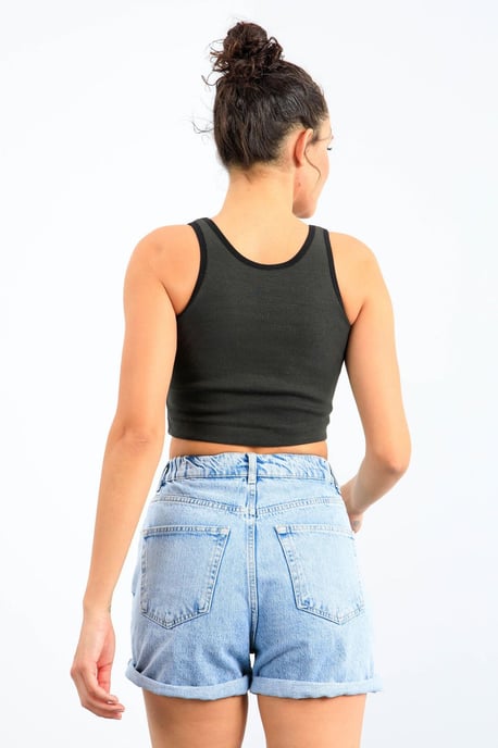 Geribbelde Mouwloze Crop Top - Image 5