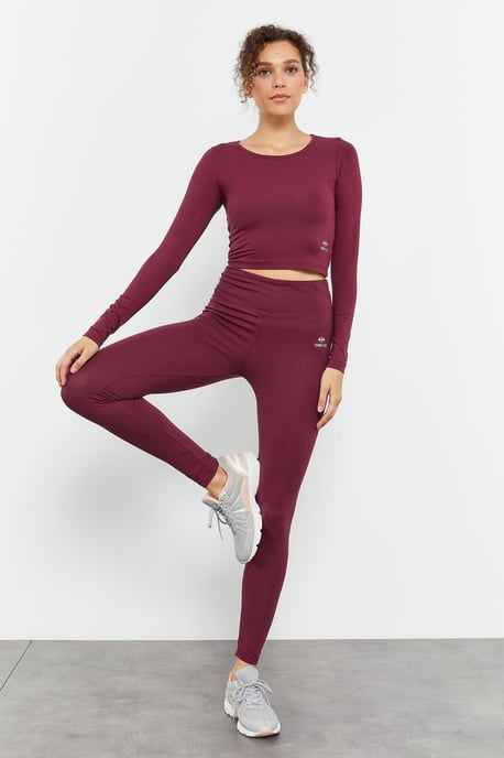Slim-Fit Lange Mouwen Crop Top - Image 2