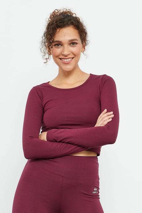 Slim-Fit Lange Mouwen Crop Top - Image 3