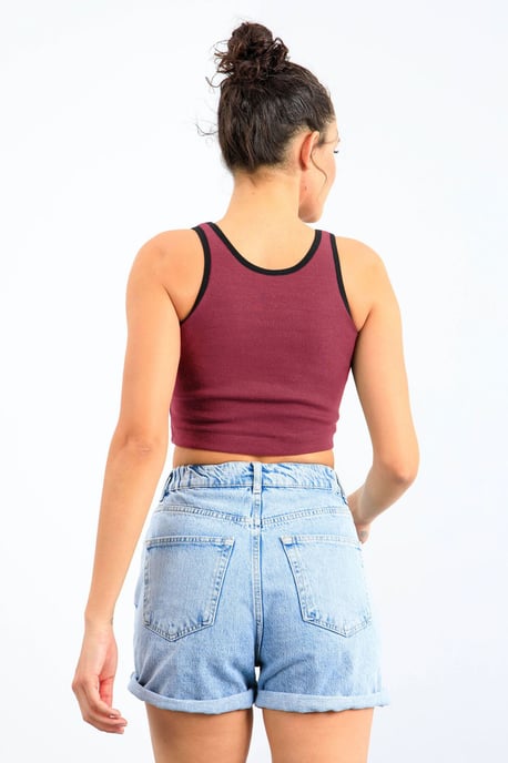 Geribbelde Mouwloze Crop Top - Image 5