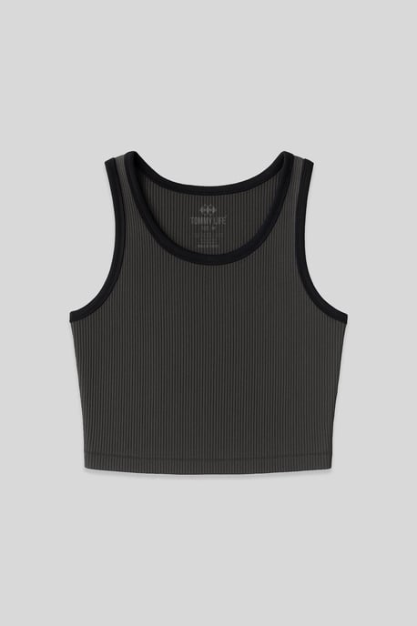 Geribbelde Mouwloze Crop Top - Image 2