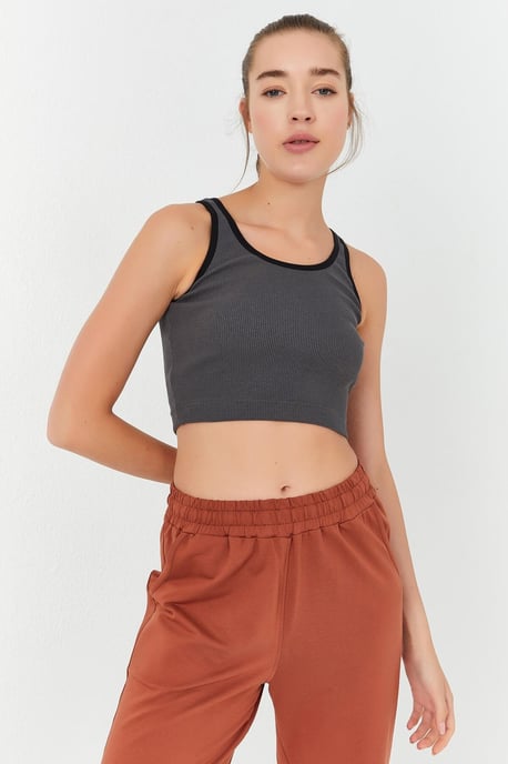 Geribbelde Mouwloze Crop Top - Image 4