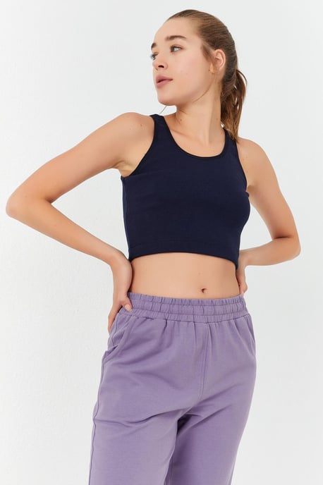 Geribbelde Mouwloze Crop Top - Image 3