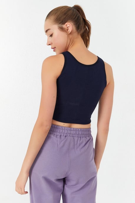 Geribbelde Mouwloze Crop Top - Image 6