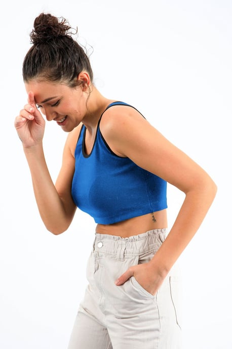 Geribbelde Mouwloze Crop Top - Image 3