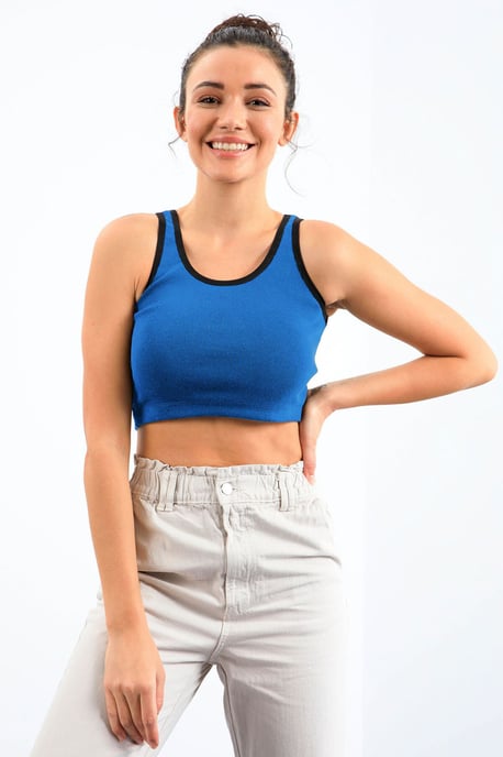 Geribbelde Mouwloze Crop Top - Image 4