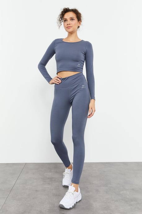 Slim-Fit Lange Mouwen Crop Top - Image 4