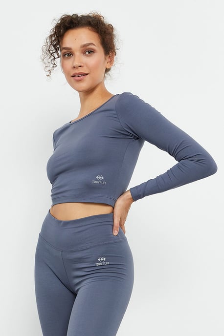 Slim-Fit Lange Mouwen Crop Top - Image 5