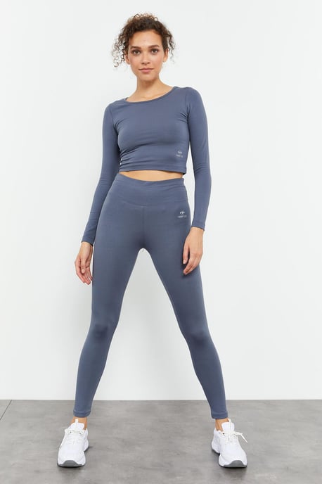 Slim-Fit Lange Mouwen Crop Top - Image 6