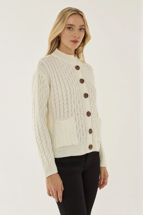 Gestructureerde Brei Cardigan met Knopen - Image 2