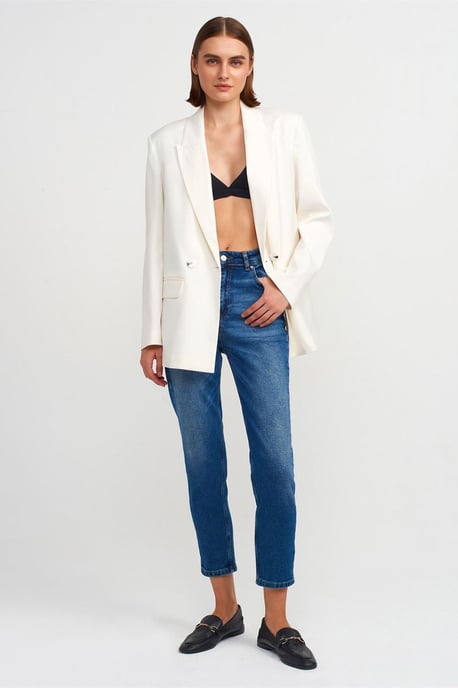 Dames Hoge Taille Slim Rechte Jeans - Image 1
