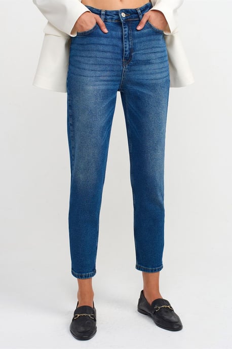Dames Hoge Taille Slim Rechte Jeans - Image 3