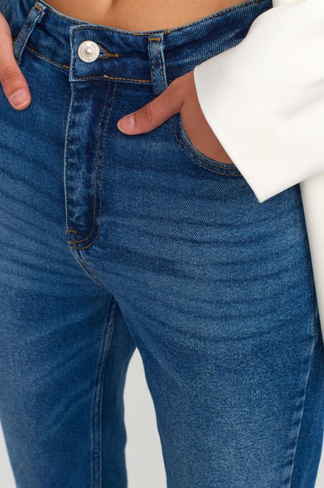 Dames Hoge Taille Slim Rechte Jeans - Image 4