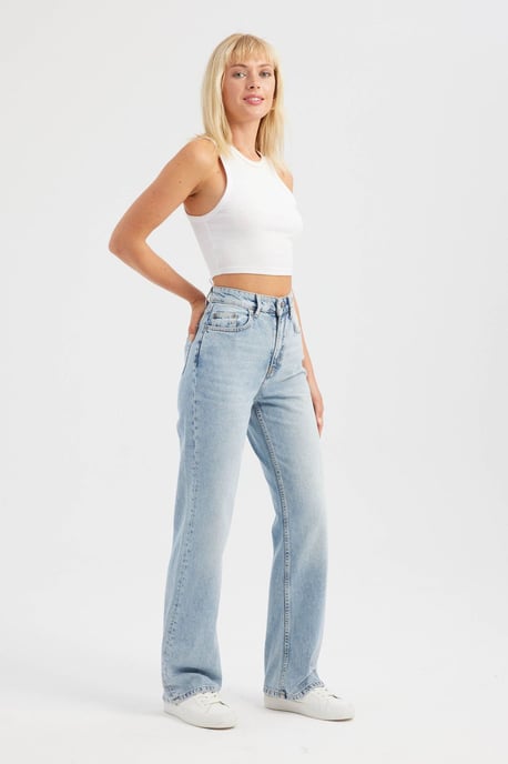 Hoge Taille Rechte Jeans - Image 3