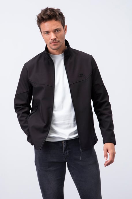 Heren Effen Scuba Zip-Front Jas - Image 3
