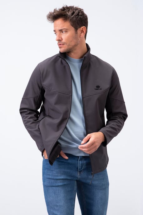 Heren Solid Scuba Zip-Front Jas - Image 6