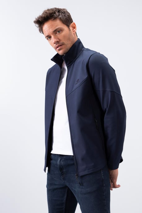 Heren Effen Scuba Zip-Front Jas - Image 4