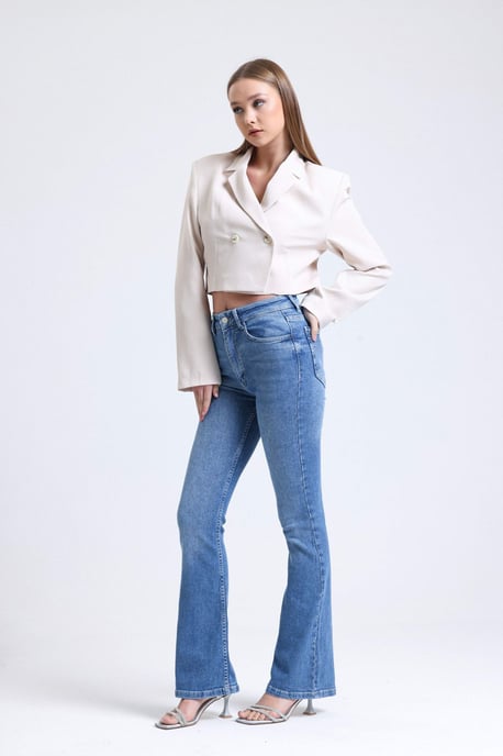Hoge Taille Flared Jeans - Image 4