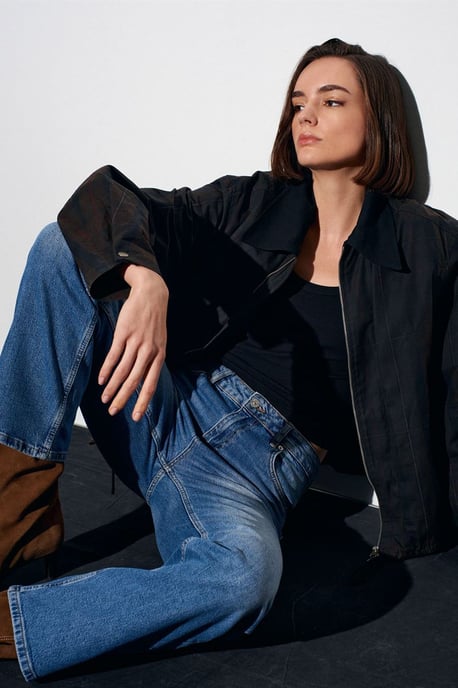 Vrouwen Hoge Taille Wijde Jeans - Image 1