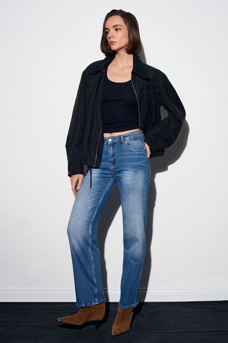 Vrouwen Hoge Taille Wijde Jeans - Image 3