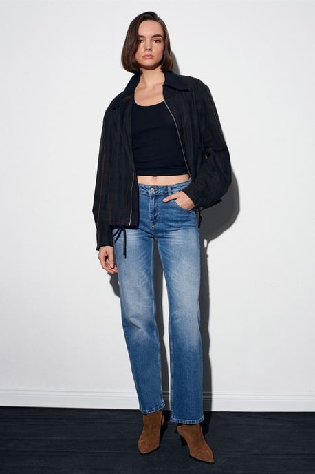 Vrouwen Hoge Taille Wijde Jeans - Image 5