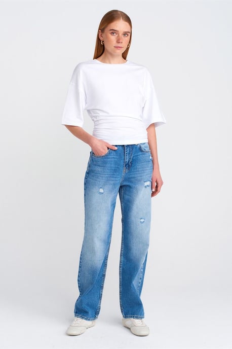 Hooggerichte Wijde Pijp Moeder Jeans - Image 1