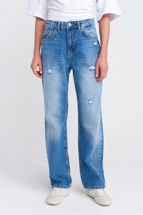 Hooggerichte Wijde Pijp Moeder Jeans - Image 3