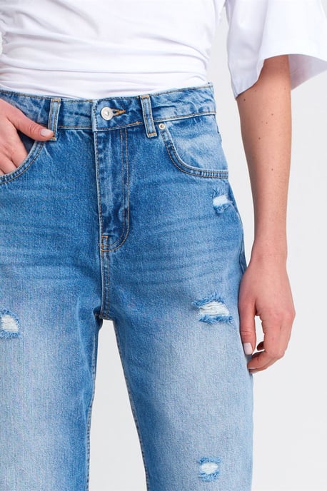 Hooggerichte Wijde Pijp Moeder Jeans - Image 4