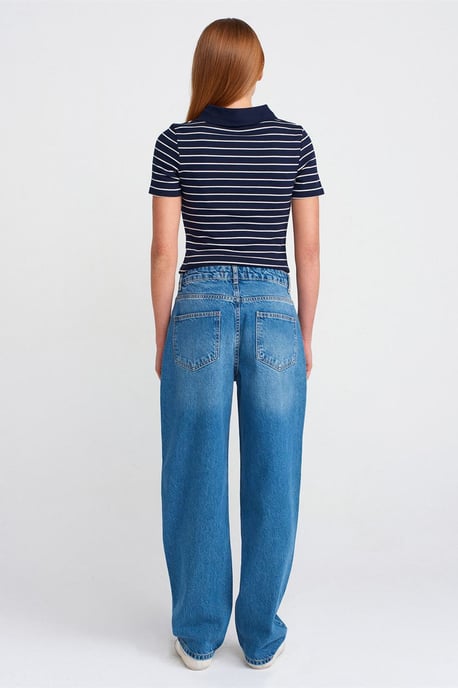 Hoog-Waisted Ballon Wijd-Leg Jeans - Image 2