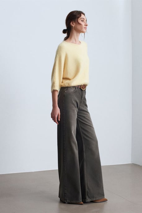 Hoog-Waisted Wijde Jeans van Katoen - Image 2