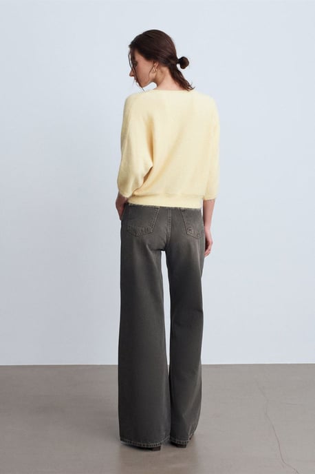 Hoog-Waisted Wijde Jeans van Katoen - Image 4