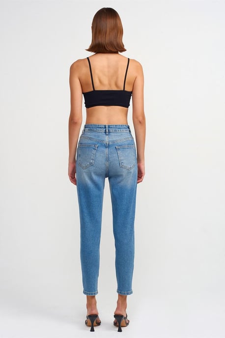 Dames Hoge Taille Slim Rechtonde Jeans - Image 2