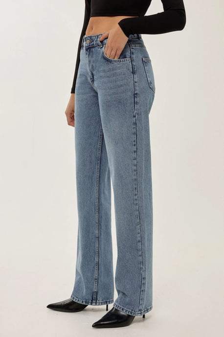 Rechtaf Medium Hoge Taille Jeans - Image 1