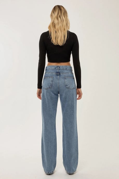 Rechtaf Medium Hoge Taille Jeans - Image 4