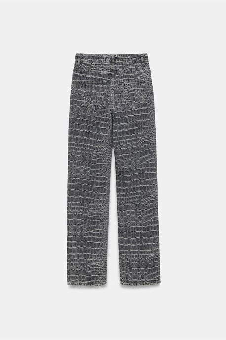 Hoogtaille Rechtaf Strakke Jeans met Textuur - Image 6